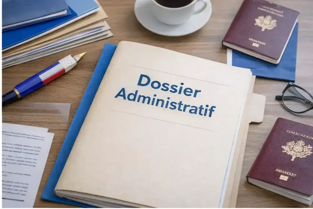 Assistant organisant un dossier de régularisation