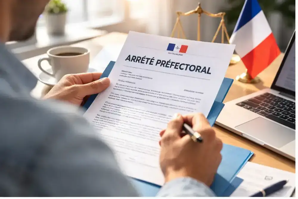 Personne préparant un dossier d’asile avec un conseiller